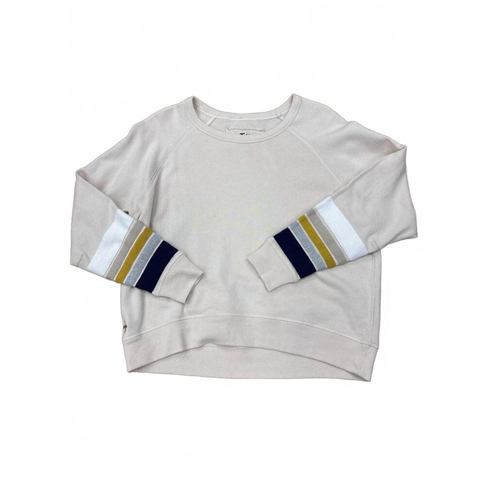 NEW LABEL+THREAD women's track sweatshirt in beige